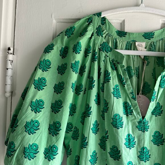 The Printfresh x Paper & Pencil Co. Zinnia Tiered Popover Maxi Dress NWT - Picture 4 of 10